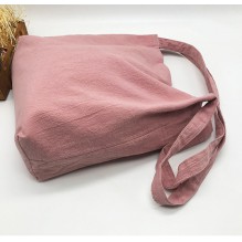 Летняя текстильная сумка. Светло-розовая