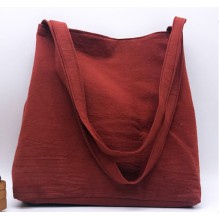 Летняя текстильная сумка. Кирпичная