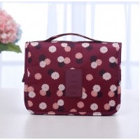 Дорожній органайзер Monopoly toiletry pouch. Бордовий в квіточки. Уцінка