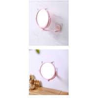 Настенное поворотное косметическое зеркало для ванной с ушками. Белый (УЦЕНКА)